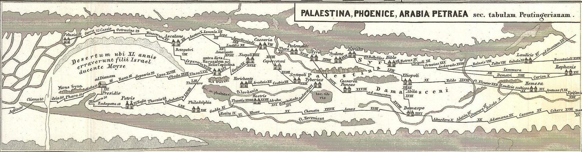 Karl von Spruner's 1865 map of the Holy Land